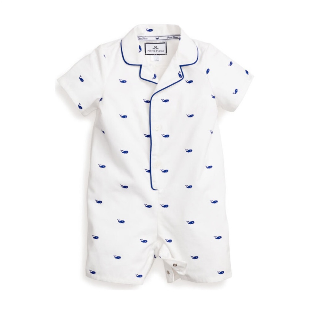 Petite Plume Whales Summer Romper - 12-18M - NWT